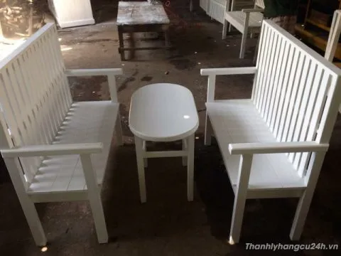 Thanh bộ bàn ghế trắng 0508