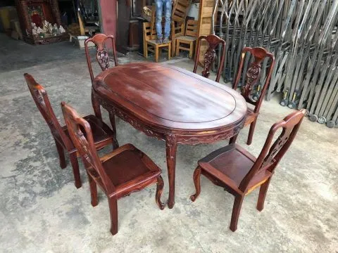 Bàn ăn 6 ghế gỗ cẩm lai