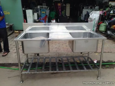 chậu rửa inox đôi