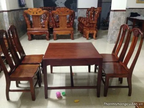 Bàn ghế ăn gỗ tự nhiên