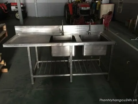 chậu rửa đôi inox 304