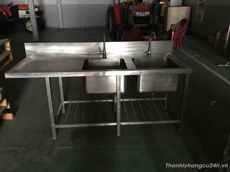 chậu rửa đôi inox 304