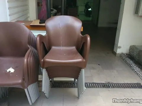 Thanh lý ghế cafe nhựa đúc nâu - Thanh lý ghế cafe nhựa đúc nâu