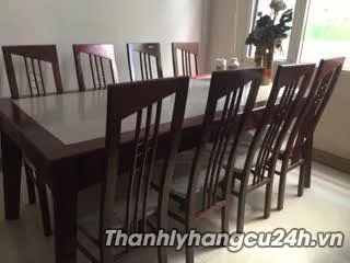 Thanh lý bộ bàn ăn gỗ 8 ghế - Thanh lý bộ bàn ăn gỗ 8 ghế