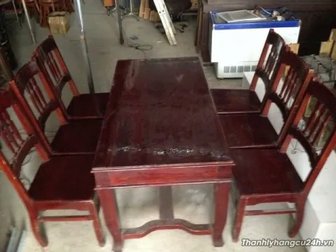 bàn ăn 6 ghế gỗ
