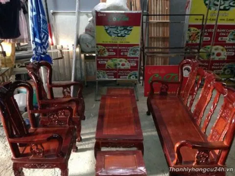 bộ bàn ghế gỗ căm xe