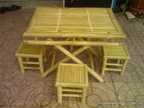 bàn ghế tre
