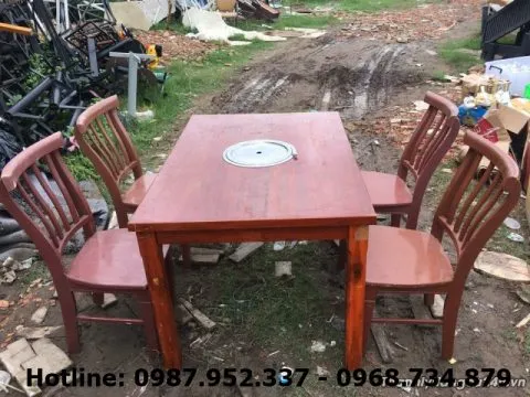 Bàn ghế nướng không khói thanh lý
