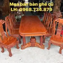 Thanh lý bàn ăn 8 ghế gỗ tốt